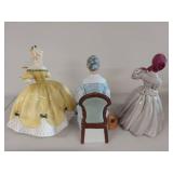 Royal Doulton & Other Figurine Trio Lot