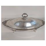Ornate Baroque Pattern Silverplate Serving Dish
