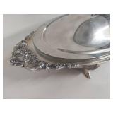 Ornate Baroque Pattern Silverplate Serving Dish