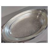 Ornate Baroque Pattern Silverplate Serving Dish