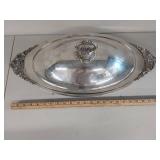 Ornate Baroque Pattern Silverplate Serving Dish