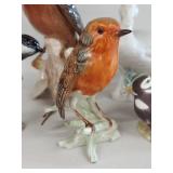 Set of 6 Exquisite Bird Figurines Collection - Goebel, Worcester England, etc.