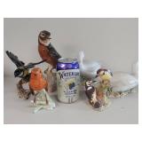 Set of 6 Exquisite Bird Figurines Collection - Goebel, Worcester England, etc.