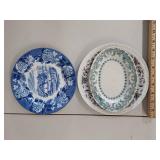 Lot of 3 Antique Transferware Decorative Plates incl Rorstrand