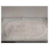 White Cotton Bathroom Rug Set