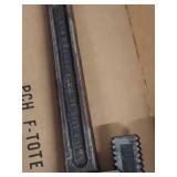 Vintage Tool Set: Pipe Wrenches, Hand Saws & Level