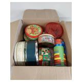 Assorted Decorative Holiday Tins