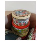 Assorted Decorative Holiday Tins