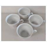 Assorted Teacup Set: White & Ornate Gold-Finish Floral