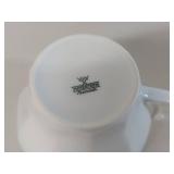 Assorted Teacup Set: White & Ornate Gold-Finish Floral