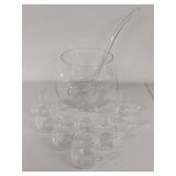 Elegant Glass Punch Bowl Set
