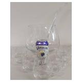 Elegant Glass Punch Bowl Set