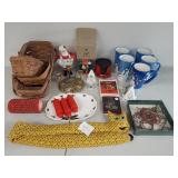 Holiday Decor Set with Snowman Mugs & Ornaments