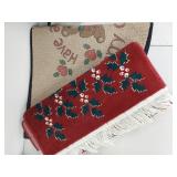 Christmas Holiday Decor Lot: Pillows & Throw