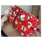 Christmas Holiday Decor Lot: Pillows & Throw