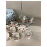 Noritake Azalea Floral China Tea Set - Vintage Collection