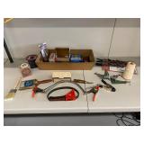 Versatile Hardware Tool Lot with Craftsman Clamp Set, Brushes, Assorted Items