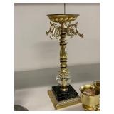 Mixed Decorative Brass and Silver Candlestick Holders Set