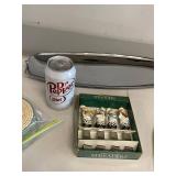 Diverse Vintage Kitchen Decor Set with Chrome Mirror & Spreader Set