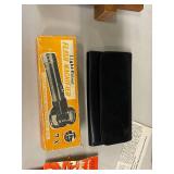 Vintage Tools and Collectibles: Lighthouse Flash Magnifier, Slide Rule, Hand Warmer