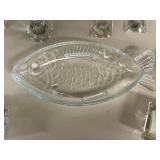 Vintage Cut Glass Bowl, Dish & Shaker Lot