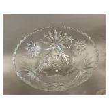Vintage Cut Glass Bowl, Dish & Shaker Lot