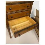 Vintage 3-Drawer Wooden Cabinet with Rustic Charm