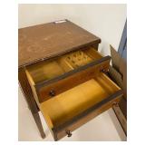 Vintage 3-Drawer Wooden Cabinet with Rustic Charm