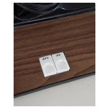 Vintage Desk Lamp, Metal File Box & Folding Chair Set