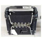 Vintage Desk Lamp, Metal File Box & Folding Chair Set