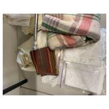 Assorted Linens and Textiles Lot - Mixed Home Fabrics