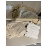 Assorted Linens and Textiles Lot - Mixed Home Fabrics