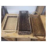 Set of 3 Decorative Woven Serving Baskets