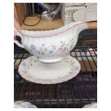 Antique Floral Pattern China Set - 24 Pieces