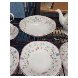 Antique Floral Pattern China Set - 24 Pieces