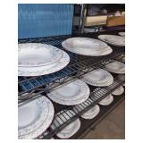 Antique Floral Pattern China Set - 24 Pieces