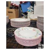 Antique Floral Pattern China Set - 24 Pieces