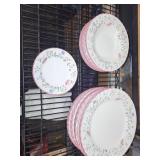 Antique Floral Pattern China Set - 24 Pieces