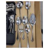 Elegant 60-Piece Silver-Plated Flatware Set with Storage Tray