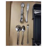 Elegant 60-Piece Silver-Plated Flatware Set with Storage Tray