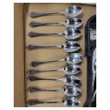 Elegant 60-Piece Silver-Plated Flatware Set with Storage Tray
