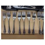 Elegant 60-Piece Silver-Plated Flatware Set with Storage Tray