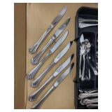 Elegant 60-Piece Silver-Plated Flatware Set with Storage Tray