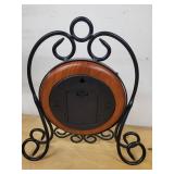 Decorative Tabletop Clock with Metal Stand and Roman Numerals