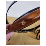 Decorative Tabletop Clock with Metal Stand and Roman Numerals