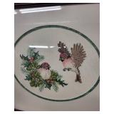 Decorative Bird Cross Stitch with Wooden Rocking Chair Model