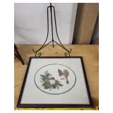 Decorative Bird Cross Stitch with Wooden Rocking Chair Model
