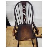 Decorative Bird Cross Stitch with Wooden Rocking Chair Model