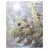 Framed Embroidered Bald Eagle Art