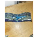 Decorative Nautical-Themed Collection with Pewter Candle Holders and Glassware